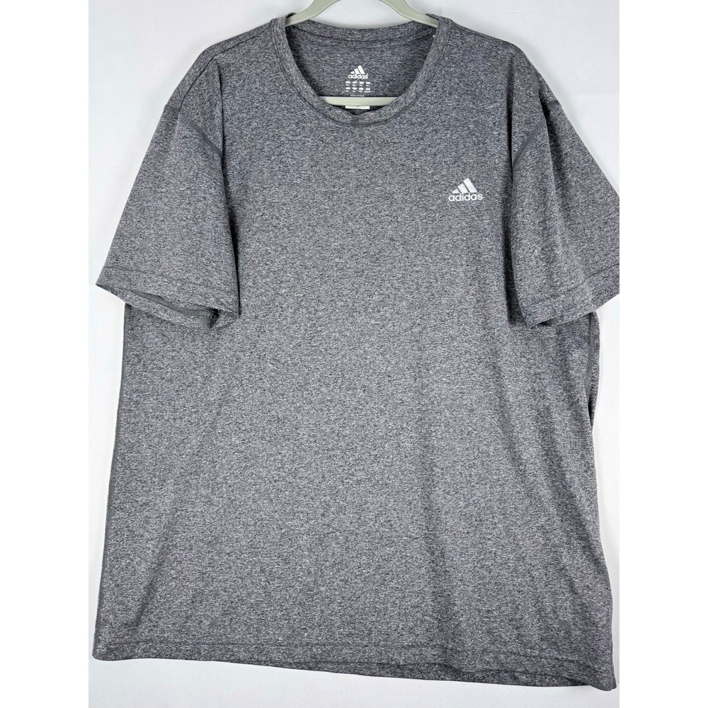 Adidas Mens 2XL Climalite Gray Heather Short Sleeve Athletic Training T Shirt